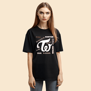 Polera Twice Oversize Kpop Logo Coreano Música - Grafimax