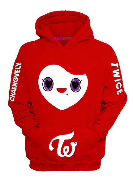 Polerón Lovely Twice Chaengvely Rojo K Pop Música Grafimax 1