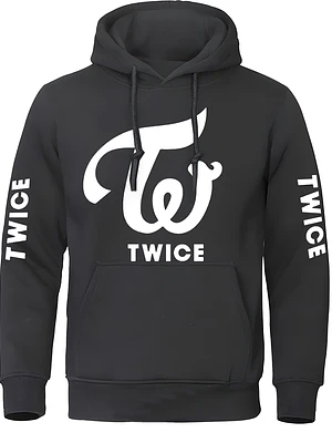 Poleron Twice Banda K Pop Corea Logo Oversize Música Grafimax