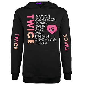 Poleron Twice Banda K - Pop Corea Firmas Oversize Música Grafimax
