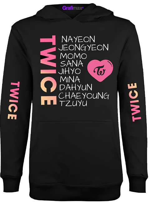 Poleron Twice Banda K - Pop Corea Firmas Oversize Música Grafimax 1