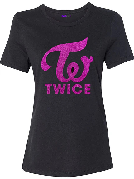 Polera Twice Banda K-Pop Brillo Glitter Corea Mujer Grafimax 1