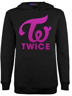Poleron Twice Glitter Corea K - Pop Mujer Oversize Grafimax