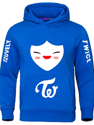 Polerón Lovely Twice Tzuvely Azul K-Pop Música Grafimax