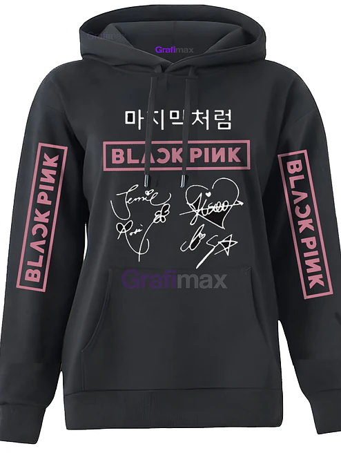Polerón Blackpink Firmas Kpop Nombre Año Espalda Música Grafimax 1