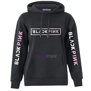 Polerón Blackpink Logo Delante Y Atrás Estampado Kpop Música Grafimax