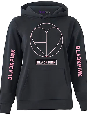 Polerón Black Pink Names Koreano K-Pop Heart Música Grafimax