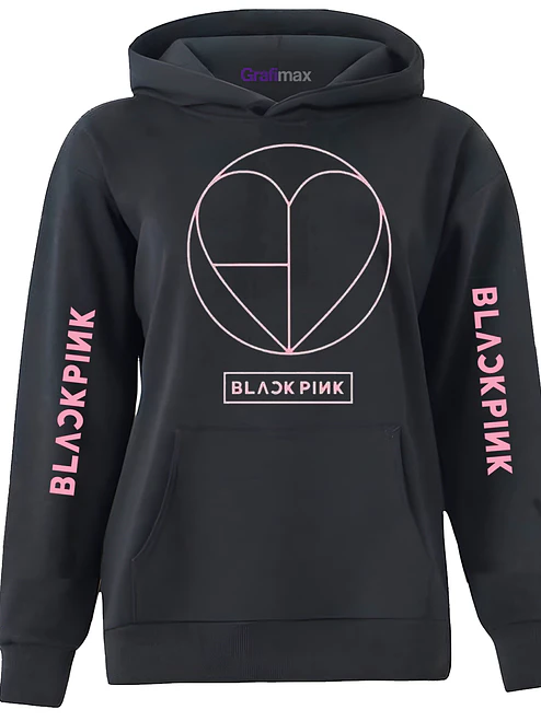 Polerón Black Pink Names Koreano K-Pop Heart Música Grafimax 1