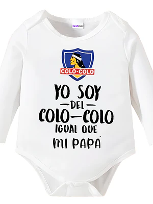 Body Bebé Pilucho Papá Soy Del Colo Colo Grafimax