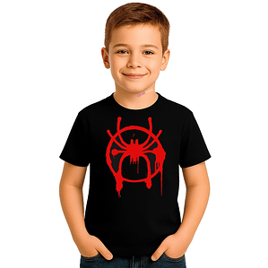 Polera Hombre Araña Spiderman Superhéroes Spider-Verse Niño - Grafimax