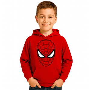 Polerón Spiderman Araña Rojo Niño _Grafimax