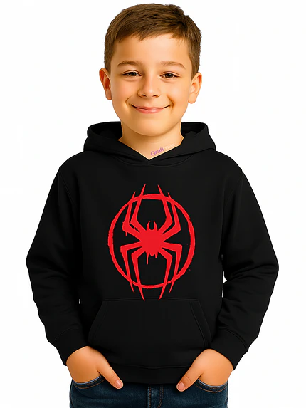 Polerón  Araña Spiderman Rojo Niño Miles Morales   _Grafimax  1