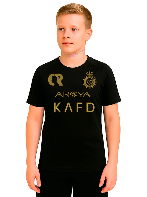 Polera Camiseta Al-nassr Cristiano Ronaldo Infantil Juvenil _Grafimax  1