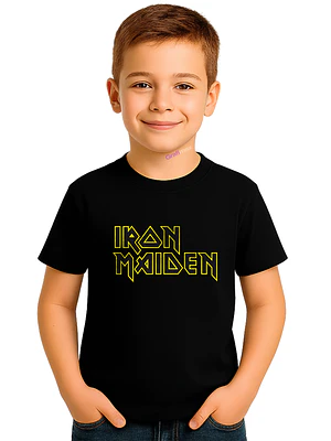 Polera Niño Iron Maiden Rock Metal Negro - Grafimax 
