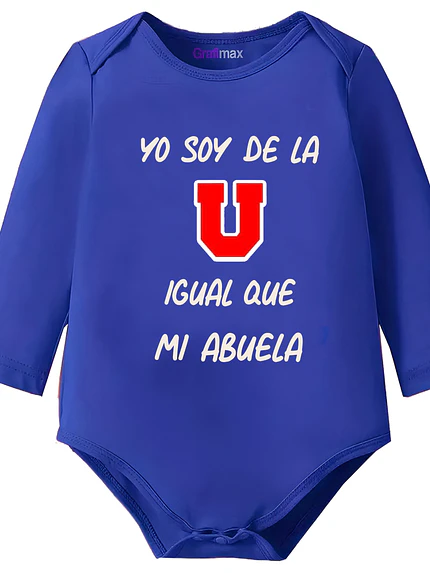 Body bebé Pilucho Soy De La U Igual Que Mi Abuela universidad de chile Grafimax-  1