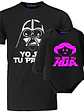 Pack Polera Papá E Hija Soy Tu Padre Y Leia Familia Body Negro -Grafimax - Miniatura 1