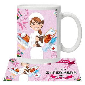 Tazón Enfermera Aquí Toma La Mejor Frases Grafimax
