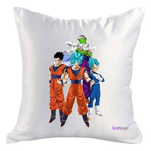 Cojín Felpa Dragon Ball Goku Vegeta Gohan 40x40 Grafimax