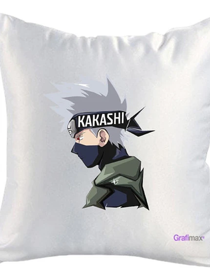 Cojín Blanco Felpa Naruto Kakashi Hatake 40x40 Grafimax 1