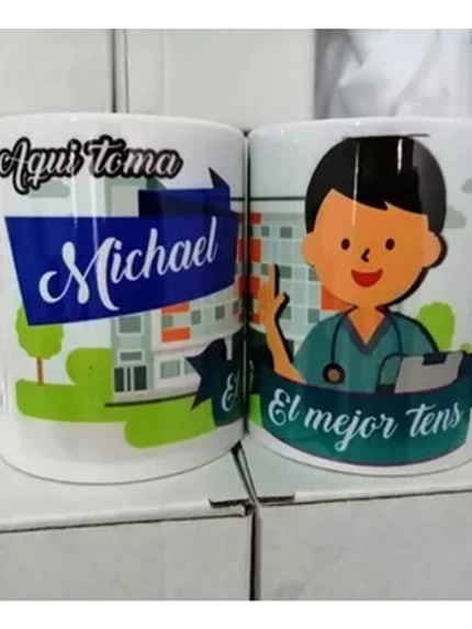 Tazón Tens Enfermera Medico Paramédico Hospital  Grafimax 4