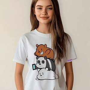 Polera Niña Osos Escandalosos Torre Grafimax