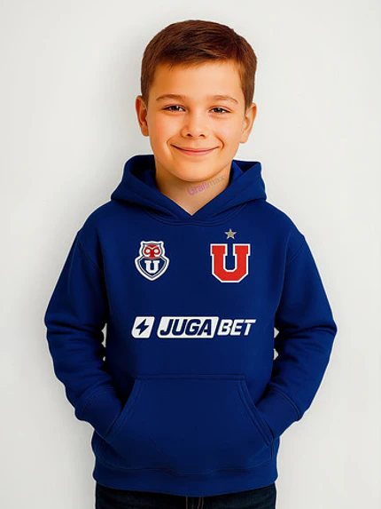 Polerón Camiseta De La U Niño Azul Universidad  De Chile Grafimax 1