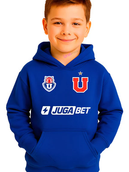 Polerón Camiseta De La U Niño Azul Universidad  De Chile Grafimax 5