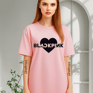 Polera Blackpink Letras Grupo Coreano Mujer Kpop Grafimax