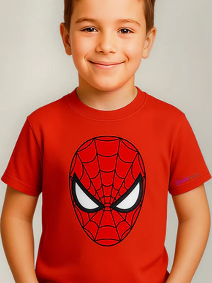 Polera Araña Spiderman Roja Face Grafimax 1