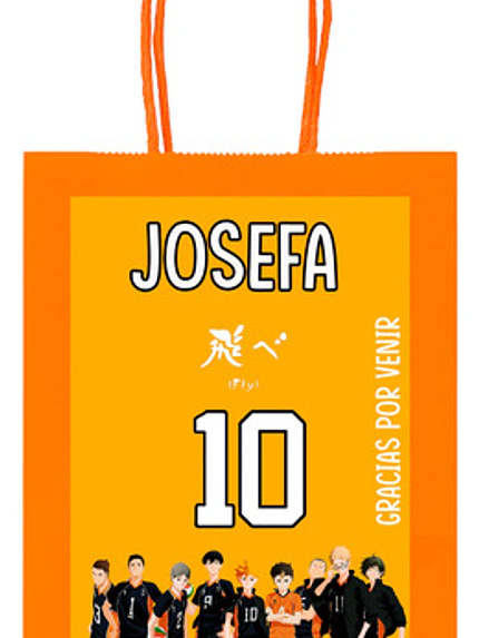 Bolsa Dulce Haikyuu Cumpleaños 10 U 15x21 Nombre Grafimax 1