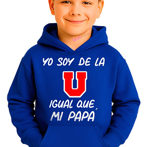 Polerón Soy De La U Igual Que Mi Papá Niño Azul U De Chile Grafimax