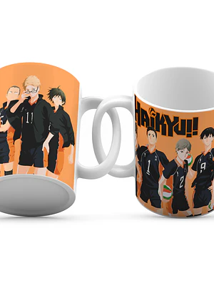 Tazón Haikyuu! 11oz Karasuno Volley Anime Manga - Grafimax