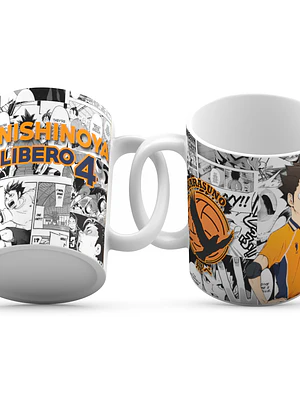 Tazón Haikyuu! 11oz Nishinoya Yuu Volley Anime Manga - Grafimax