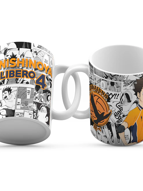 Tazón Haikyuu! 11oz Nishinoya Yuu Volley Anime Manga - Grafimax 1
