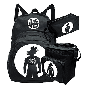 Pack Mochila Goku Dragon Ball Z DBZ Lonchera Estuche Anime - Grafimax