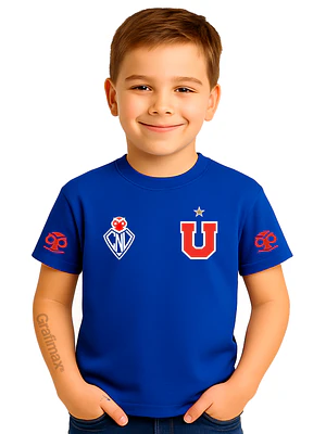 Polera Niño Universidad de chile Logos  Grafimax