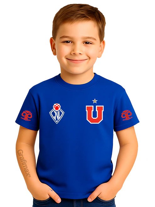 Polera Niño Universidad de chile Logos  Grafimax 1