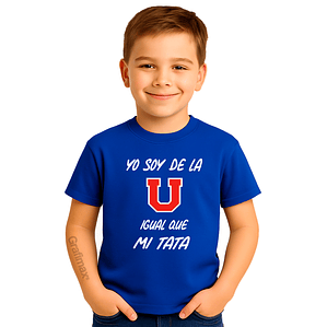 Polera Niño Universidad de chile Logos Soy de la u igual que mi tata  Grafimax
