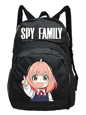 Mochila Anya Forger Spy Family Negra Notebook Face Grafimax