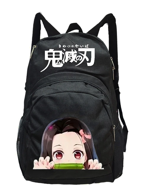 Mochila Kimetsu Nezuko Kamado Anime 20 Litros Negra Grafimax 1