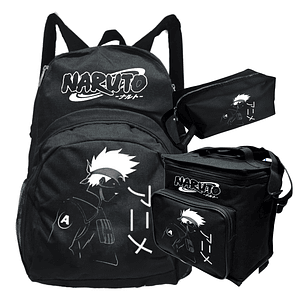 Mochila Naruto Sasuke Uchiha Pack Lonchera Estuche Grafimax