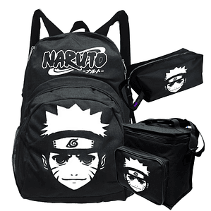 Mochila Naruto Face Pack Lonchera Estuche Grafimax