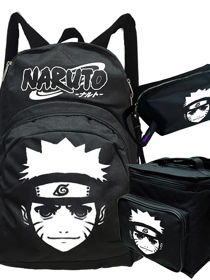 Mochila Naruto Face Pack Lonchera Estuche Grafimax 1