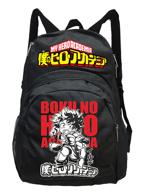Mochila Boku No Hero Academia Anime 20 Litros Negra Grafimax 1