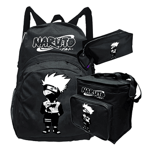 Mochila Naruto Kakashi Chibi Lonchera Estuche Pack Grafimax