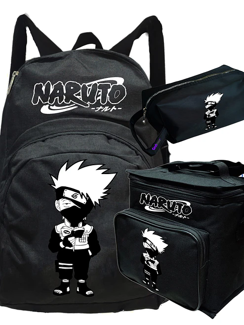 Mochila Naruto Kakashi Chibi Lonchera Estuche Pack Grafimax 1