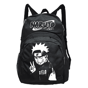 Mochila Naruto Saludo Anime 20 Litros Negra Grafimax