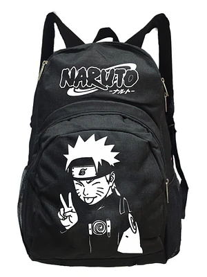 Mochila Naruto Saludo Anime 20 Litros Negra Grafimax