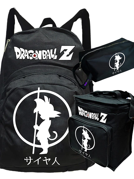Pack Dragon Ball Silueta Mochila Lonchera Estuche Grafimax 1