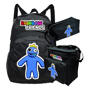 Mochila Blue Rainbow Friends Pack Lonchera Estuche Grafimax